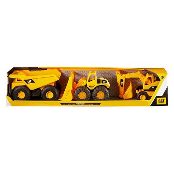 CAT Mini Crew Bouwvoertuigen 18cm - 3dlg.