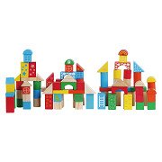 Houten blokken in Ton met Vormenstoof - 100st.