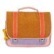 Stones and Bones Corduroy Honey & Lavender Cassis Boekentas