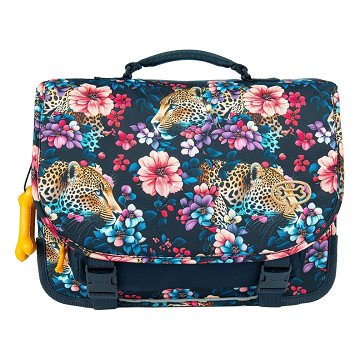Stones and Bones Floral Ambush Indigo Cedar Schooltas