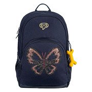 Stones and Bones Glitter Butterfly Navy Aspen 3.0 Rugzak