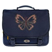 Stones and Bones Glitter Butterfly Navy Cedar Schooltas