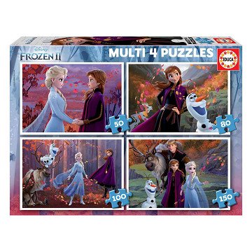 Frozen 2 4-in-1 Jigsaw Puzzle - 50-80-100-150 pieces.
