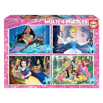 Disney Princess 4-in-1 Jigsaw Puzzle - 50-80-100-150 pieces