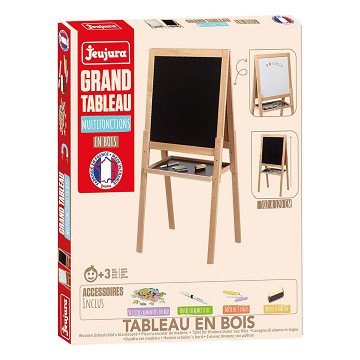 Jeujura Doppelseitige Kreide- und Whiteboard-Tafel aus Holz