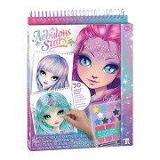 Skizzenbuch für Make-up-Artists mit nebulösen Sternen