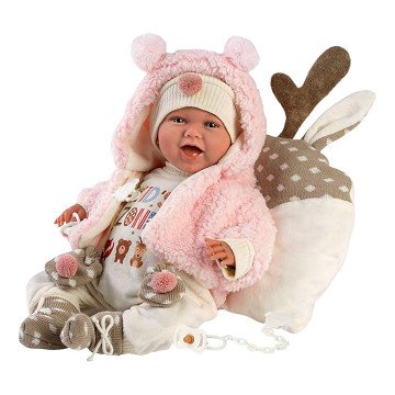 Mimi Soft Body Babypop Vrolijk met Geluid - 42 cm