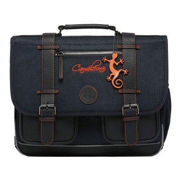 Chameleon Schooltas Navy Orange - 38cm