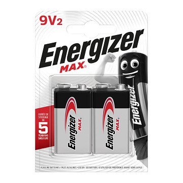 Energizer Max 9V Alkaline Batteries 2 pcs.