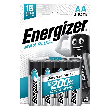 Energizer Max Plus AA Alkaline Batteries 4 pcs.
