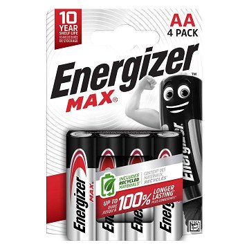 Energizer Max AA Alkaline Batteries 4 pcs.