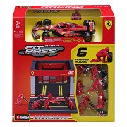 Burago Ferrari Pit Pass met Charles Leclerc - 1:43