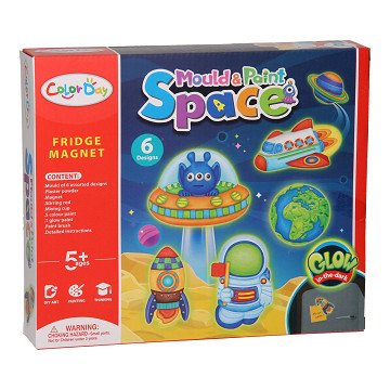 Gipsabdruckmagnete - Weltraum