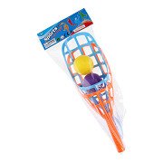 Fang- und Wurfspiel Blau/Orange