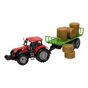 Tractor with bale wagon 1:32