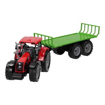 Traktor mit Flachwagen 1:32