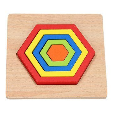 Wooden Shape Puzzle - Hexagon