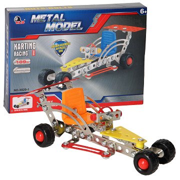 Construction Metal Racing Car, 109 pcs.