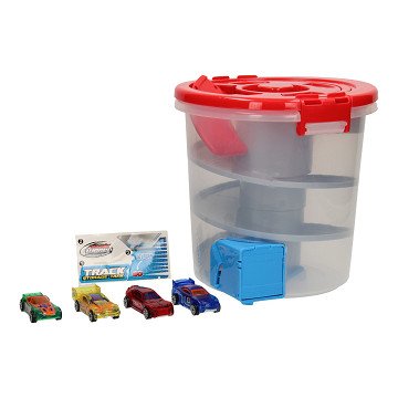 Race Track and Storage Box Cars 2-in-1