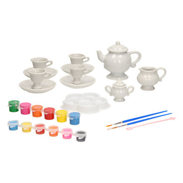 Paint your own Tea set, 18 pcs.