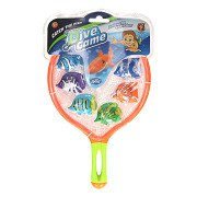 Tauchfischen mit einem Netz