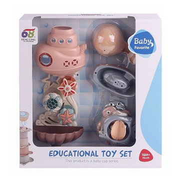 Bath play set with Waterfall Pastel