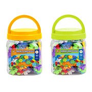 Baublumen in Aufbewahrungsbox, 150 Stück.