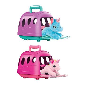 Einhorn Plüschtier im Reisekoffer