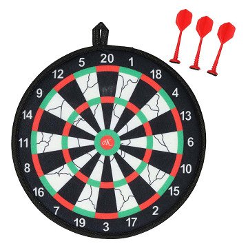 Dartscheibe mit Klettverschluss und 3 Darts