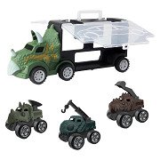 Dino Transporter with Monster Trucks