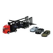 Transporter aus Druckguss mit 4 Metallautos