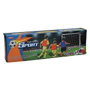 Fußballtor mit Ball und Pumpe