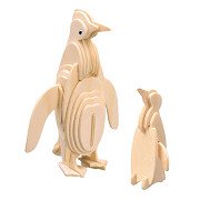 Wooden Construction Kit Penguin Family