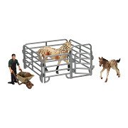 Playset Horses with Groomer - Horses with Dots