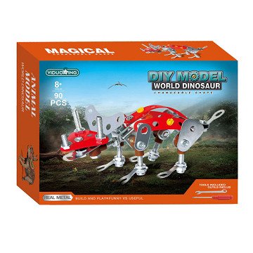 Metalen Constructieset Triceratops, 90dlg.