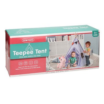 Luxury Pink Tipi Tent with Lights, 128cm