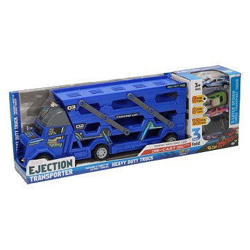 Folding Car Transporter with Launch Function - Blue