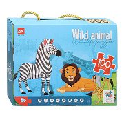 Bodenpuzzle Wildtiere, 100 Teile.