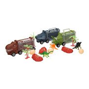 Dinosaurier- und Hai-Truck-Set, 3-tlg.