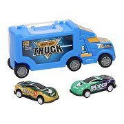 Vrachtwagen met 2 Auto's