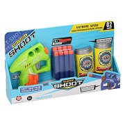 Pistool met Foam Pijltjes en Blikjes Targets
