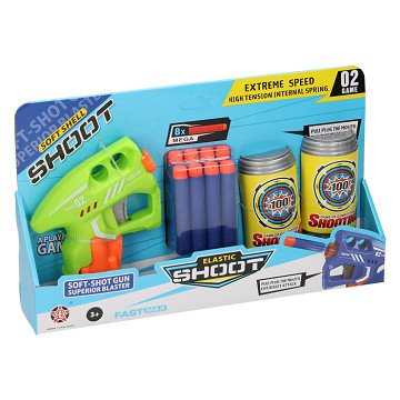Pistool met Foam Pijltjes en Blikjes Targets