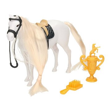Pferd mit Kamm und Tasse