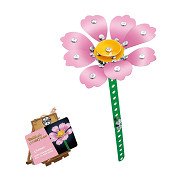 Metalen Bouwset Roze Bloem