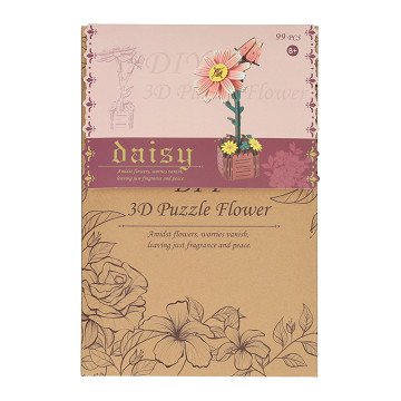 Wooden 3D Construction Kit Daisy Flower - 99 pcs.