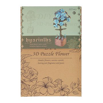 Wooden 3D Construction Kit Hyacinth - 115pcs.