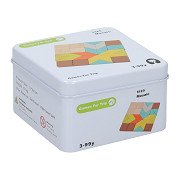 Wooden Game in a Tin - Mosaic Puzzle