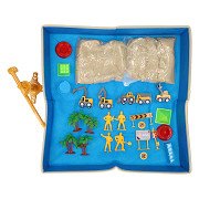 Play sand construction site with play mat