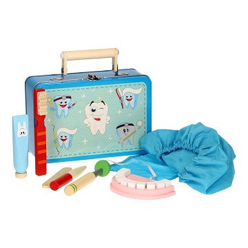 Zahnarzt-Set aus Holz im Spielkoffer