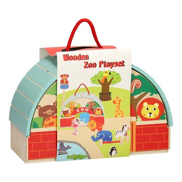 Portable Zoo Playset Wood